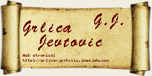 Grlica Jevtović vizit kartica